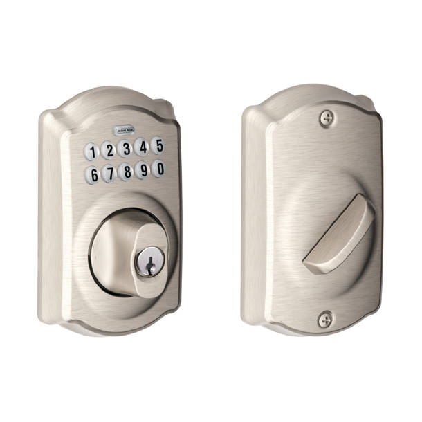 Schlage Brookshire Handleset with Deadbolt and Accent Door Lever and Rosette Wayfair